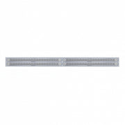 Chrome Top Mud Flap Plate With Four 19 LED 12" Reflector Light Bars - Red LED/Clear Lens (Each)