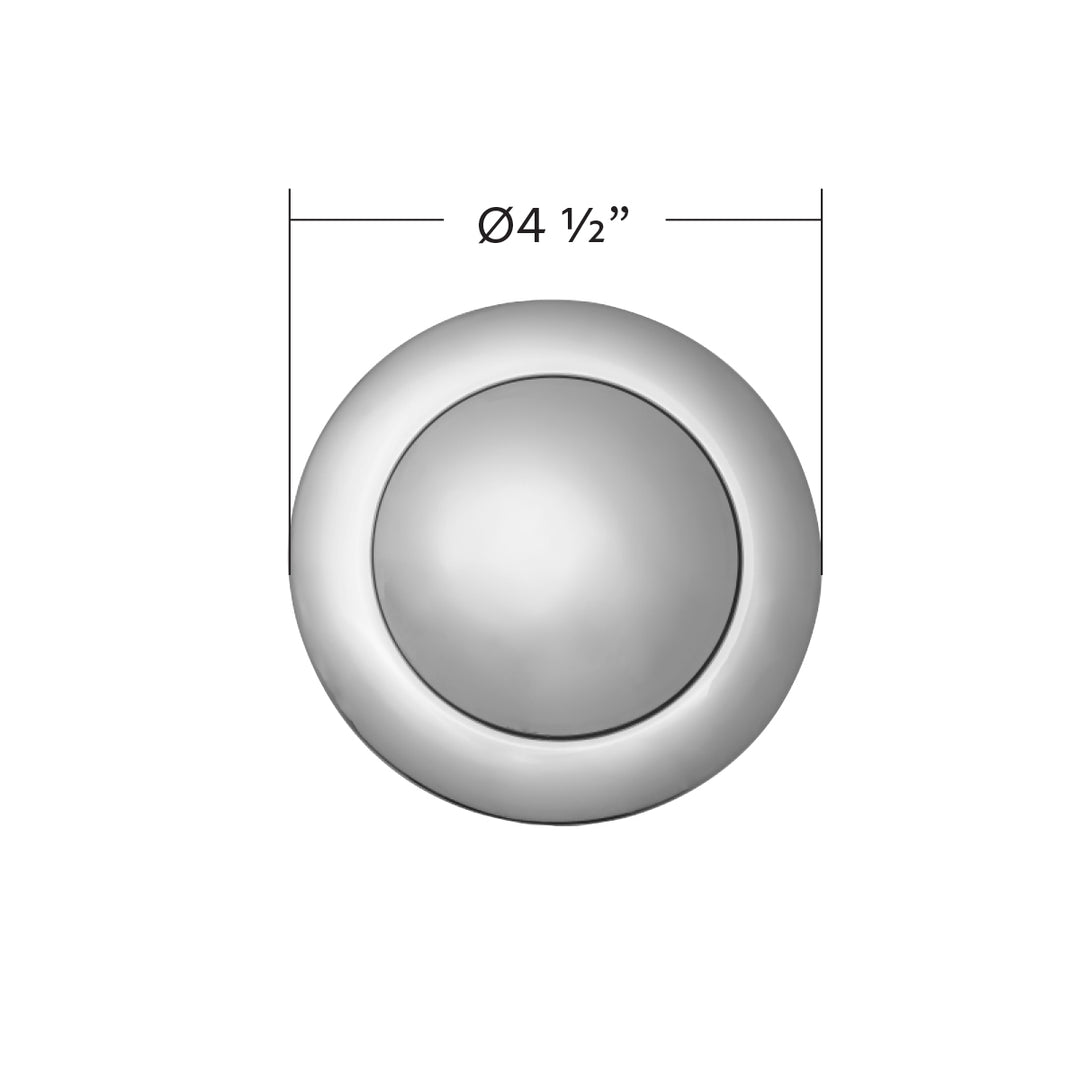 Chrome Billet Style Aluminum Horn Button