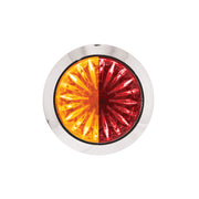 4 LED 3/4" Mini Watermelon Double Fury Light With Clear Lens (Clearance/Marker) - Amber & Red LED
