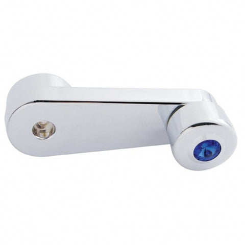 Chrome Window Crank With Crystal For Freightliner - Blue Crystal