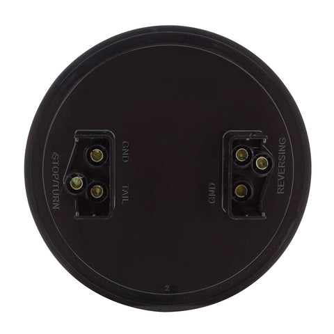 4" Round Combo Light With 12 LED Stop, Turn & Tail & 16 LED Back-Up - Red LED/Clear Lens