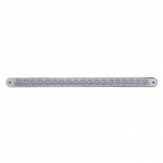19 LED 12" Reflector Turn Signal Light Bar With Bezel - Amber LED/Clear Lens