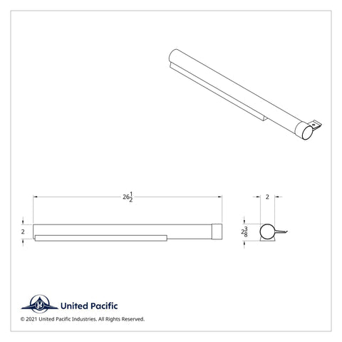 430 Stainless Steel Quarter Fender 2" Tube Bracket With Hardware