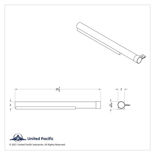430 Stainless Steel Quarter Fender 2" Tube Bracket With Hardware