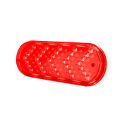 35 LED 6" Reflector Oval Sequential Turn Signal Light - Red LED/Red Lens