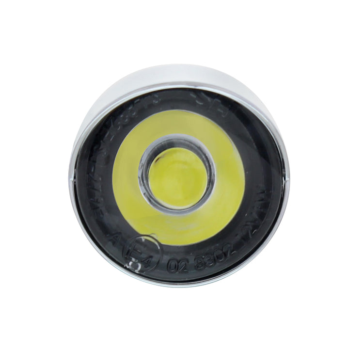 3 High Power LED 1" Light (Clearance/Marker) With Visor - White LED/Clear Lens