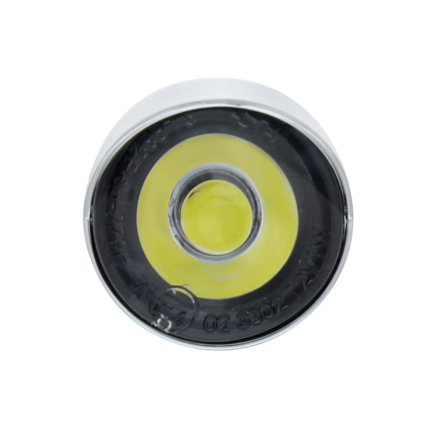 3 High Power LED 1" Light (Clearance/Marker) With Visor - White LED/Clear Lens