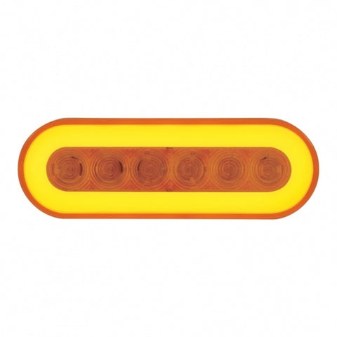 22 LED 6" Oval GloLight Bar Kit (Turn Signal) - Amber LED/Amber Lens (Each)