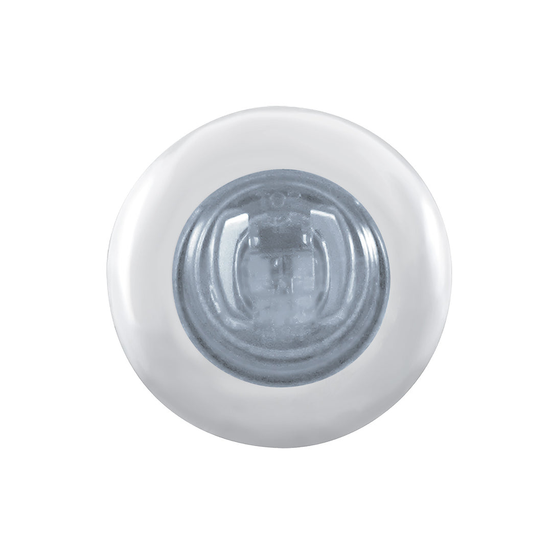 2 LED 3/4" Mini Light With Bezel (Clearance/Marker) - Red LED/Clear Lens