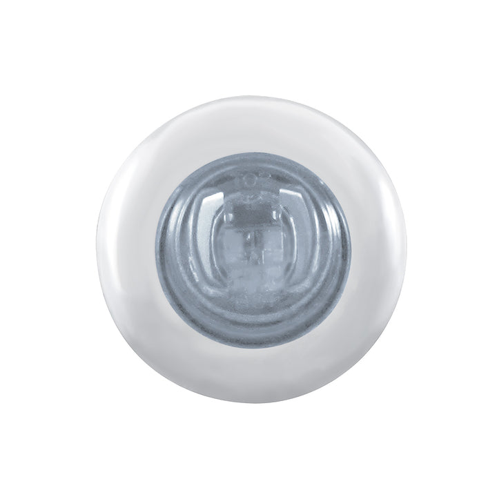 2 LED 3/4" Mini Light With Bezel (Clearance/Marker) - Red LED/Clear Lens