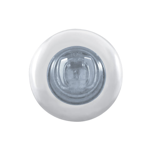 2 LED 3/4" Mini Light With Bezel (Clearance/Marker) - Red LED/Clear Lens