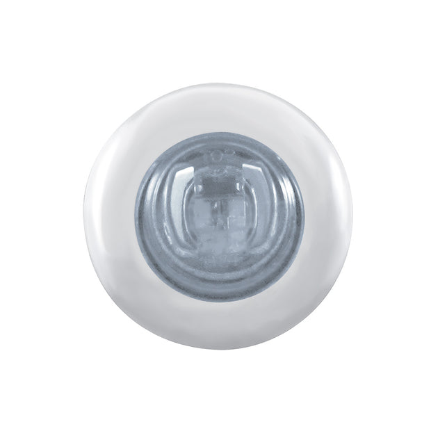 2 LED 3/4" Mini Light With Bezel (Clearance/Marker) - Red LED/Clear Lens