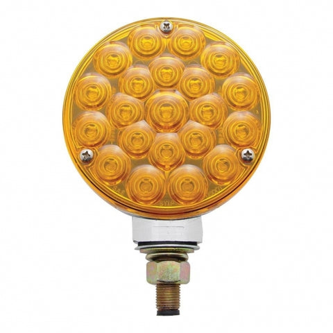 21 LED Single Face Turn Signal Light - Amber LED/Amber Lens
