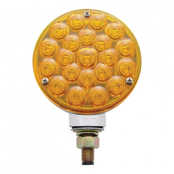 21 LED Single Face Turn Signal Light - Amber LED/Amber Lens