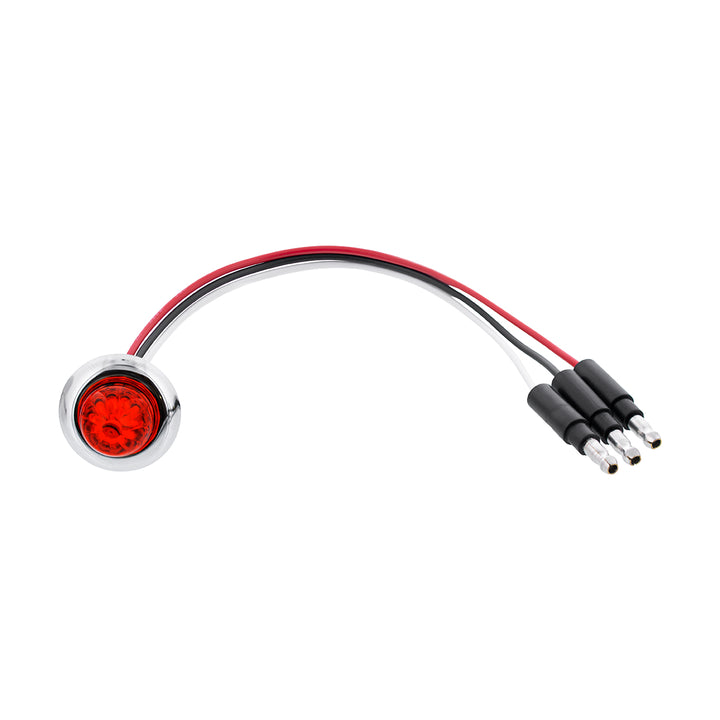 4 LED Dual Function 3/4" Mini Watermelon Light (Clearance/Marker) - Red LED/Red Lens