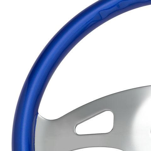 18" Boss Steering Wheel With Color Matching Horn Bezel - Electric Blue