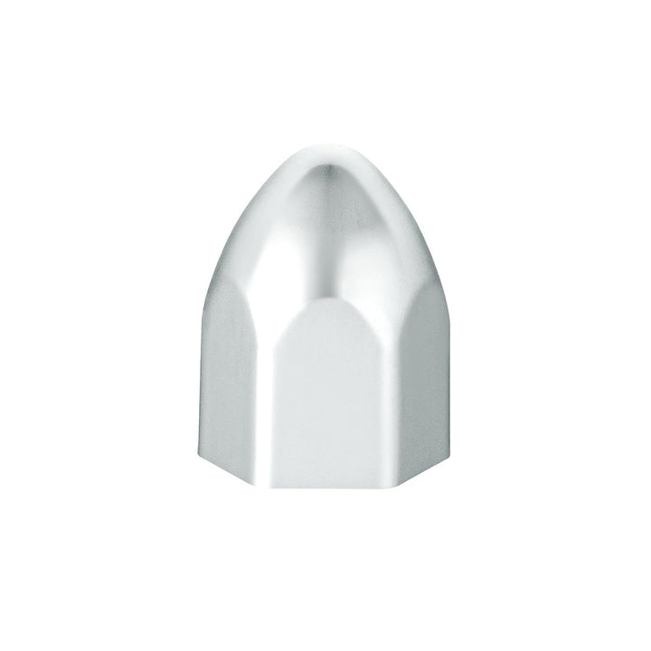 9/16" x 15/16" Chrome Plastic Bullet Nut Covers - Push-On (50-Pack)