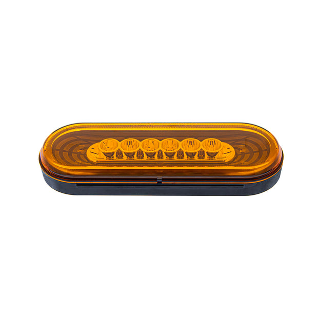 22 LED 6" Oval Abyss Light (Turn Signal) - Amber LED/Amber Lens