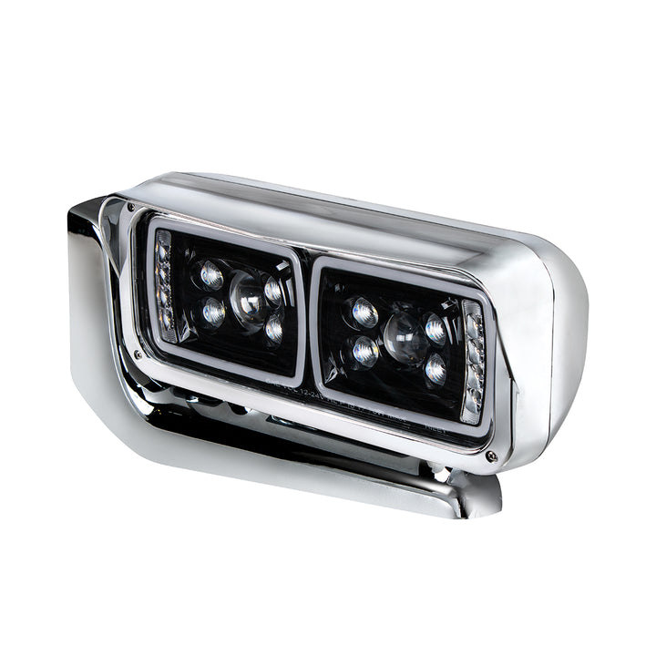 10 High Power LED "Blackout" Projection Headlight Assembly With Mounting Arm - Driver