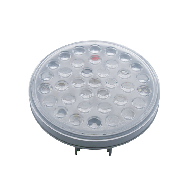 2" Bolt Pattern SS Spring Loaded Bar With 6X 36 LED 4" Lights -Red LED/Clear Lens (Pair)