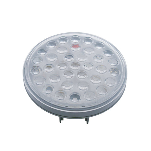 2" Bolt Pattern SS Spring Loaded Bar With 6X 36 LED 4" Lights -Red LED/Clear Lens (Pair)