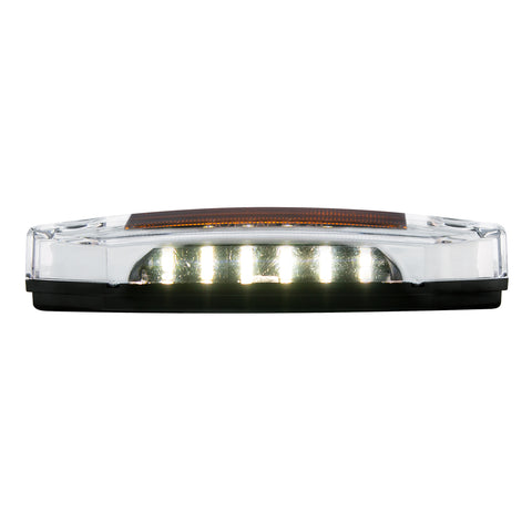 6 Amber LED Light (Clearance/Marker) With 6 White LED Side Ditch Light