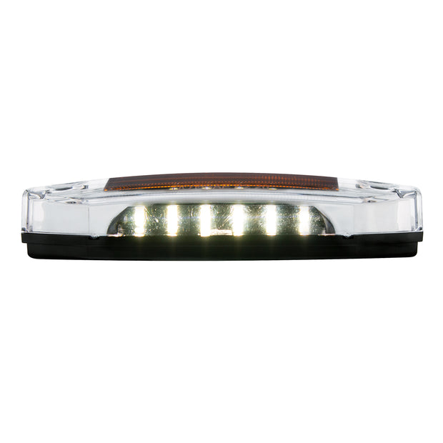 6 Amber LED Light (Clearance/Marker) With 6 White LED Side Ditch Light