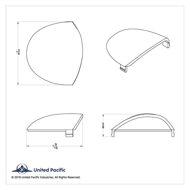 Round Dome Light Lens For 2006+ Kenworth - Clear (Card of 2)