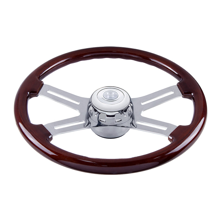 Chrome Steering Wheel Hub &amp; Horn Button Kit For 2014-2024 Kenworth T680 &amp; Peterbilt 579