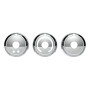Chrome Plastic A/C Control 6-Piece Dial Covers For 2018-2023 Freightliner Cascadia