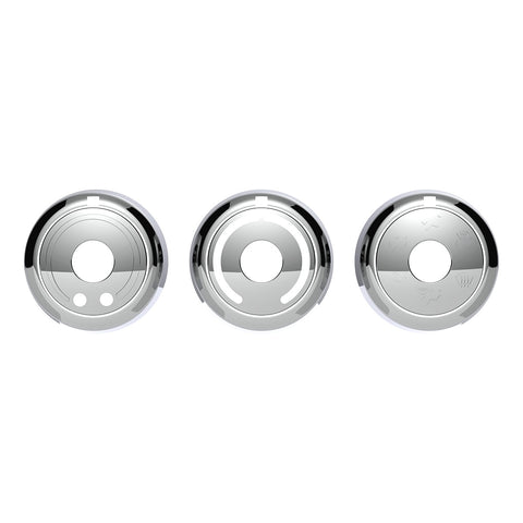 Chrome Plastic A/C Control 6-Piece Dial Covers For 2018-2023 Freightliner Cascadia