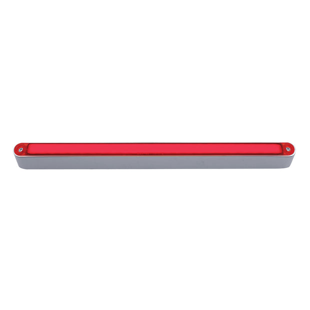 24 LED Dual Function 12" GloLight Bar With Bezel - Red LED/Red Lens