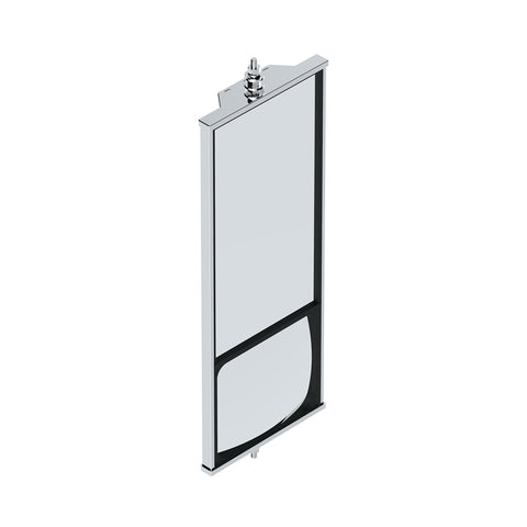 6" X 16" 430 Stainless Steel West Coast Mirror With Convex Lower Mirror - Non Heated