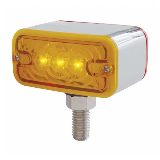 6 LED Double Face Light - T-Mount - Amber &amp; Red LED/Amber &amp; Red Lens