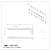 24" X 6" Quarter Fender Top Mud Flap With Mounting Hardware (Pair)