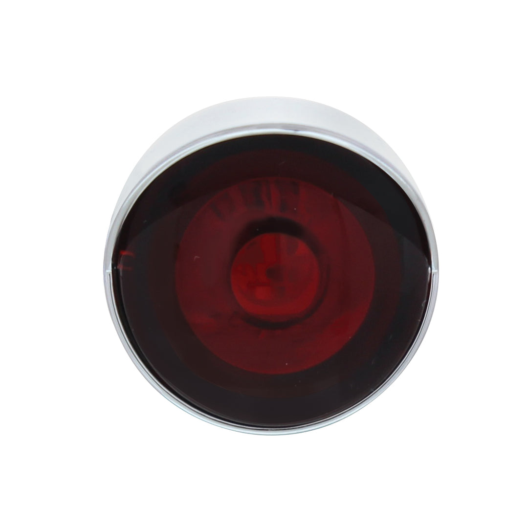 3 High Power LED 1" Light (Clearance/Marker) With Visor - Red LED/Red Lens