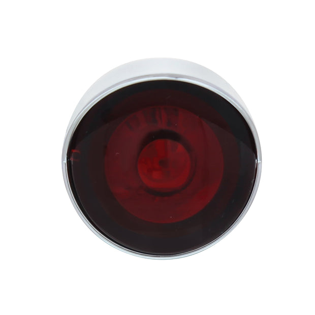 3 High Power LED 1" Light (Clearance/Marker) With Visor - Red LED/Red Lens