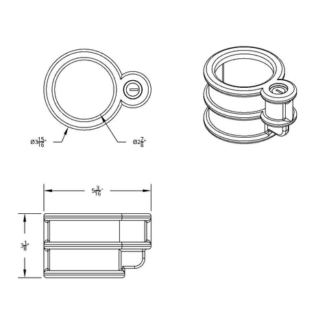 Heavy Duty Steel King Pin Lock For 2" Diameter Kingpin
