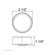 9 LED 2-1/2" Round GloLight (Clearance/Marker) - Amber LED/Clear Lens