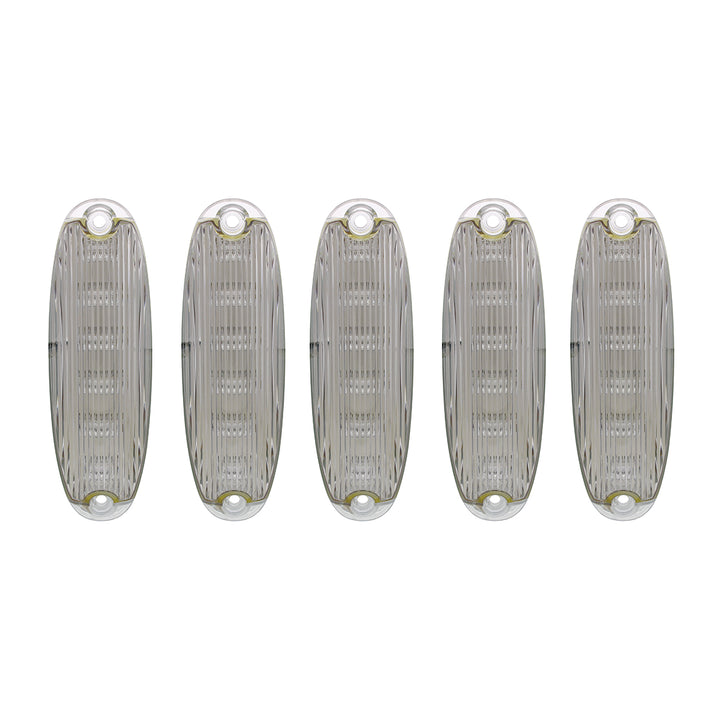 6 Amber LED Cab Lights For 2008-2017 Freightliner Cascadia - Clear Lens (5-Pack)