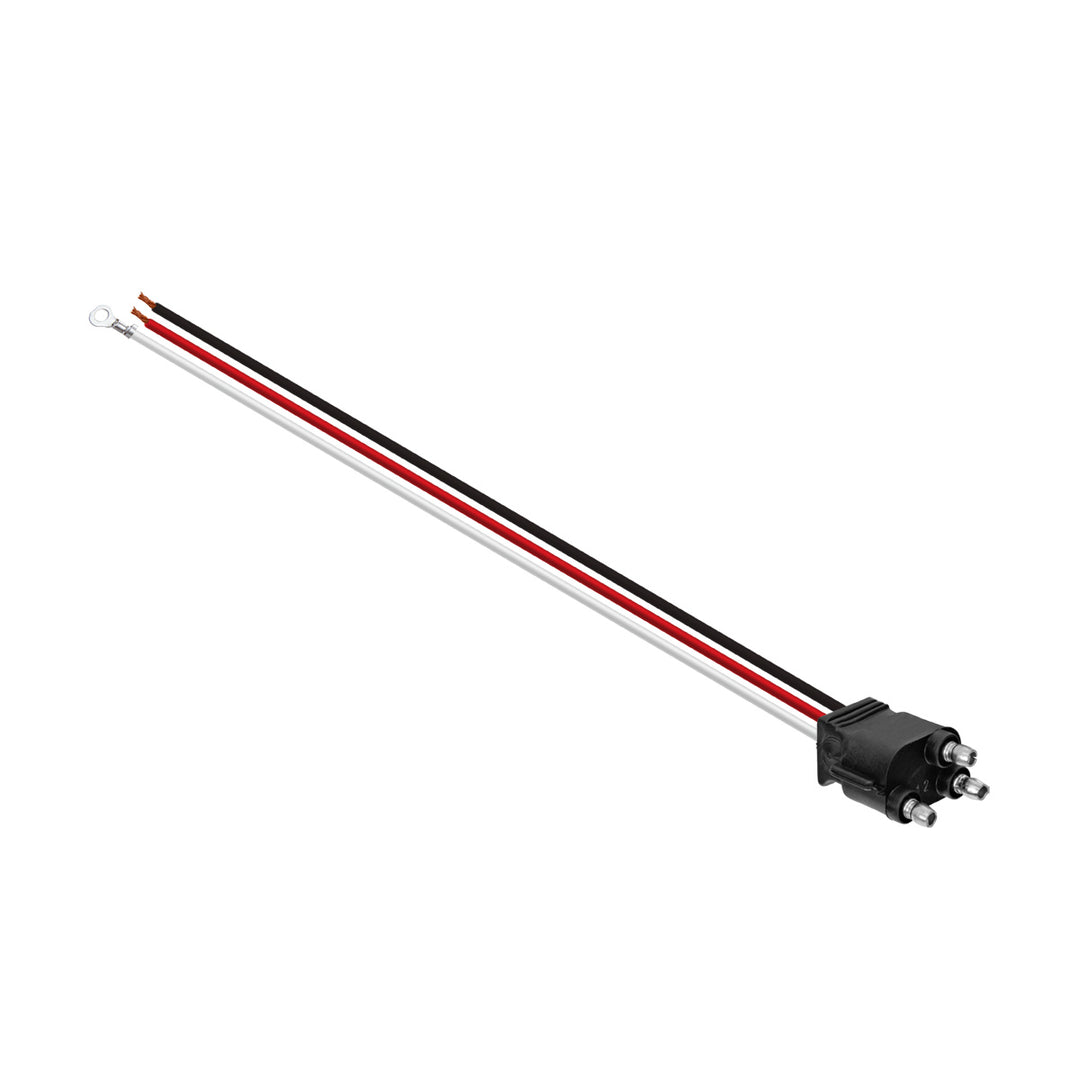 3 Wire Pigtail With 3 Prong Straight Plug - 12" Lead (Retail) United Pacific 34212P