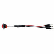 3 LED Dual Function 3/4" Mini Light With Bezel (Clearance/Marker) - Red LED/Red Lens
