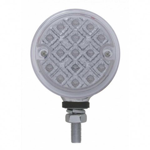 15 LED 3" Reflector Single Face Light - Amber LED/Clear Lens