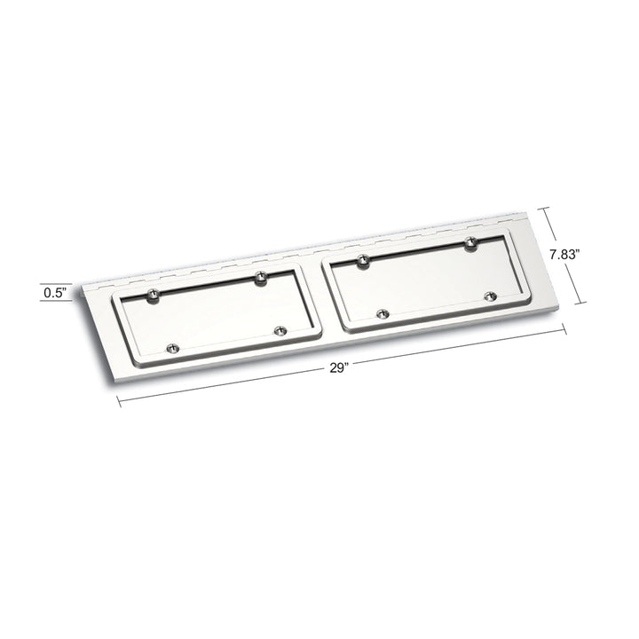 Stainless Dual License Plate / Swing Plate For All Peterbilt Models