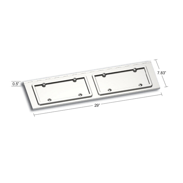 Stainless Dual License Plate / Swing Plate For All Peterbilt Models