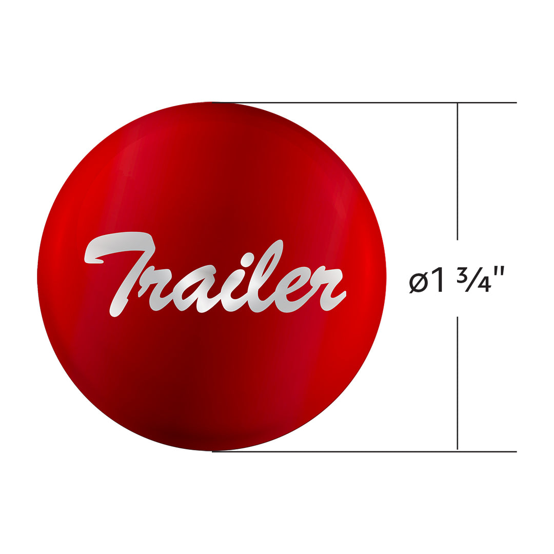 "Trailer" Glossy Air Valve Knob Candy Color Sticker - Candy Red