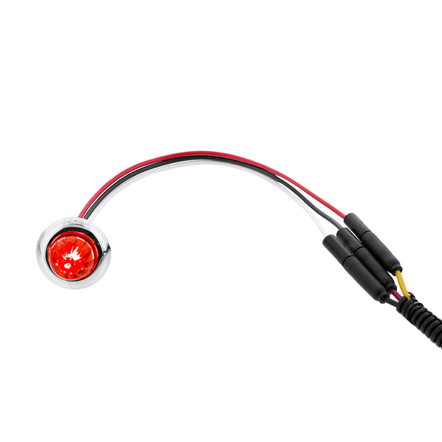 4 LED Dual Function 3/4" Mini Watermelon Light (Clearance/Marker) - Red LED/Red Lens