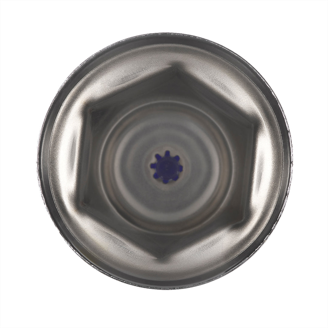 33mm X 2" Chrome Steel Reflector Nut Cover With Flange - Blue