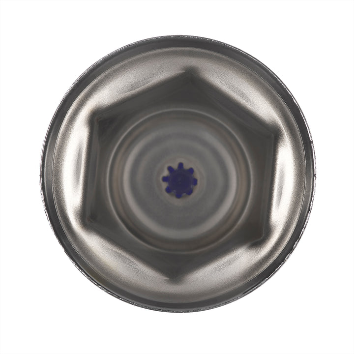 33mm X 2" Chrome Steel Reflector Nut Cover With Flange - Blue