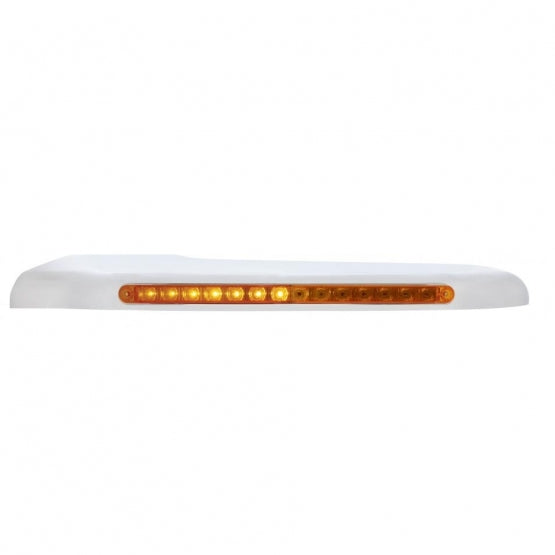 Sequential 14 Amber LED Front Fender Cover For Peterbilt 388 (2008-2015) &amp; 389 (2008-2023)-Amber Lens - Driver